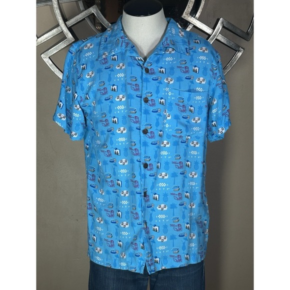 CISCO SYSTEMS Vintage Hawaiian Shirt XS Novelty Geeky‎ Computer Nerd Convention